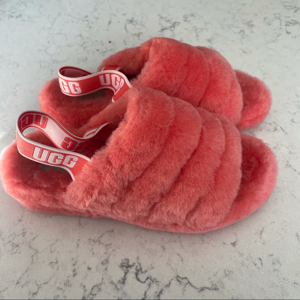 Ugg Yeah Fluff Slides Sling Back Slippers - image 1